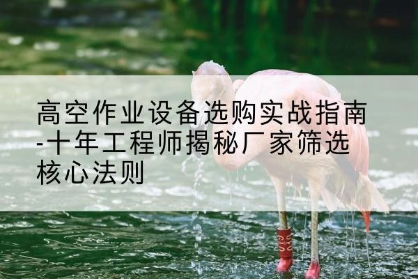 彭泽剪叉式升降机厂家-高空作业设备选购实战指南-十年工程师揭秘厂家筛选核心法则