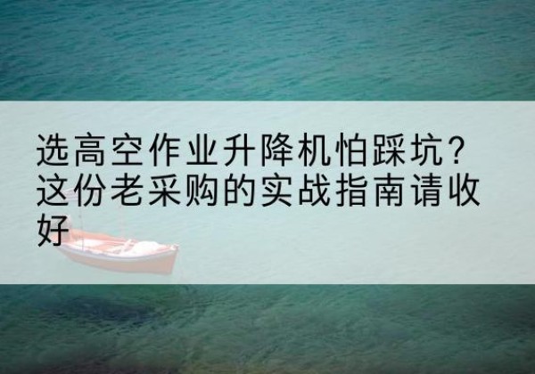 彭泽高空作业升降机厂家推荐-选高空作业升降机怕踩坑？这份老采购的实战指南请收好