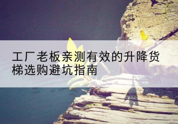 彭泽升降货梯怎么选-工厂老板亲测有效的升降货梯选购避坑指南